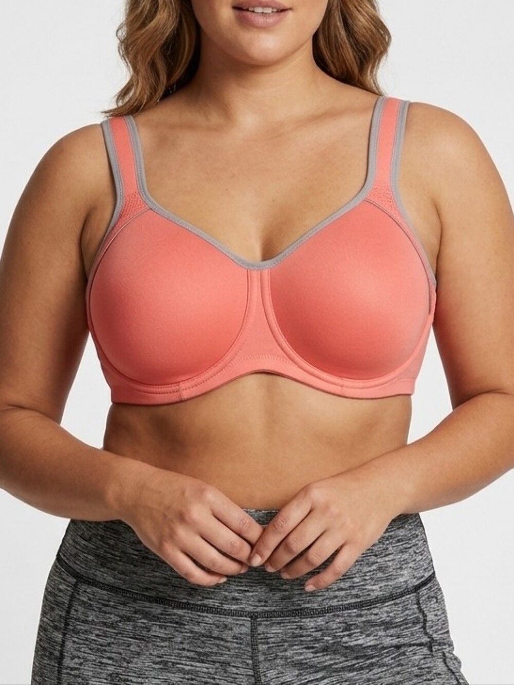 NWOT Wacoal Sport Contour Underwire Bra 38DDD Coral Pink 853302 Hi-impact